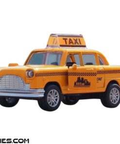 Xe Đồ Chơi Mô Hình Taxi Màu Vàng Hợp Kim