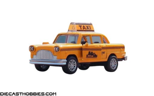 Xe Đồ Chơi Mô Hình Taxi Màu Vàng Hợp Kim